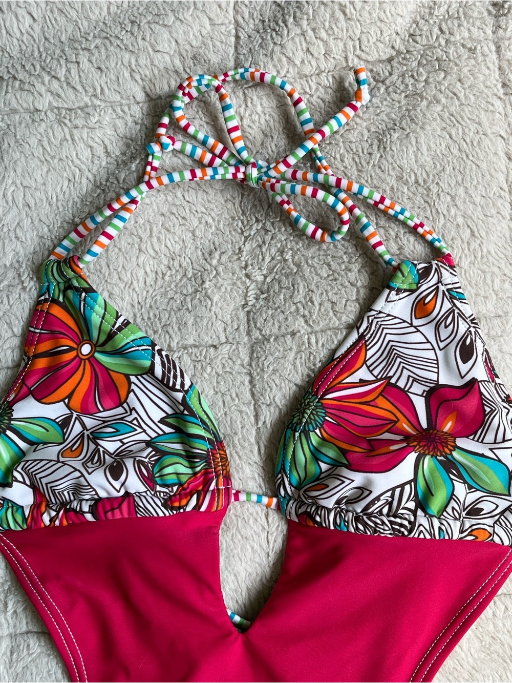 Y2K Ocean Pacific One Piece Cut Out Backless Swimsuit Size S/M - Picture 4 of 12